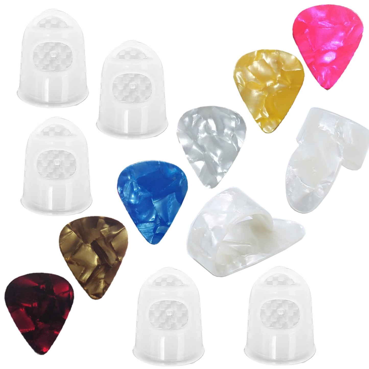 D.SigiYa Pick Set Guitar Picks Celluloid 6 Thickness Variations Set of 6