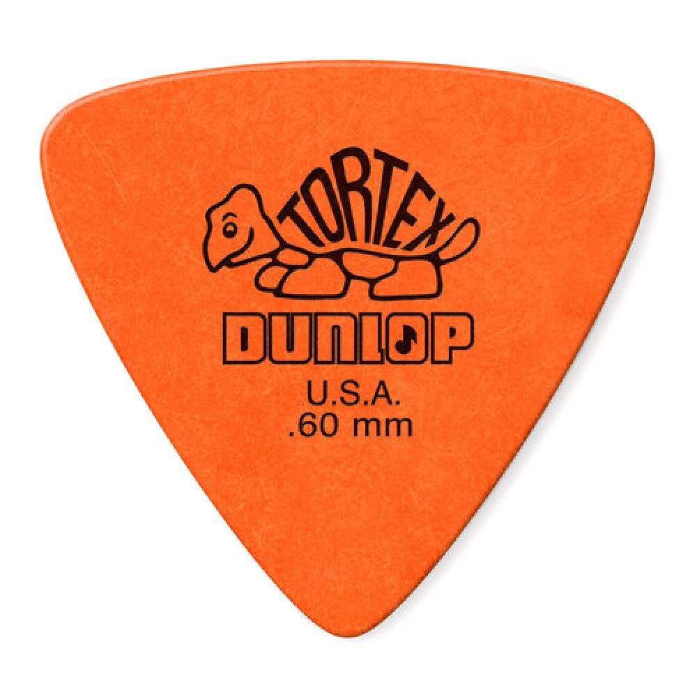 Jim Dunlop Tortex Triangle .60mm Orange Guitar Picks - 72 Pack