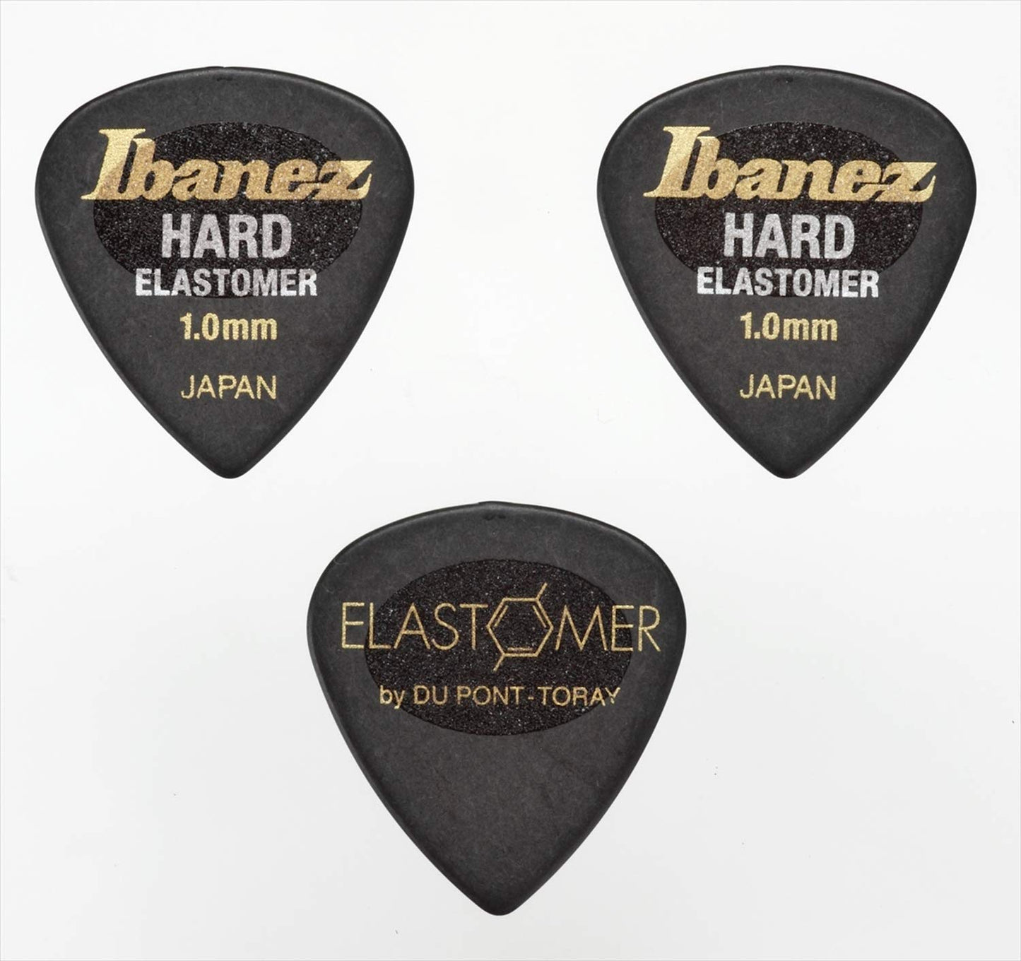 IBANEZ BEL16HD10SHBK Soft Elastomer Picks Hazed Black Pack of 3