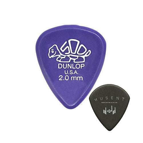 Jim Dunlop Delrin Pick 12 Pack Gym Dunlop Delrin Pick with 2.00mm & Muse