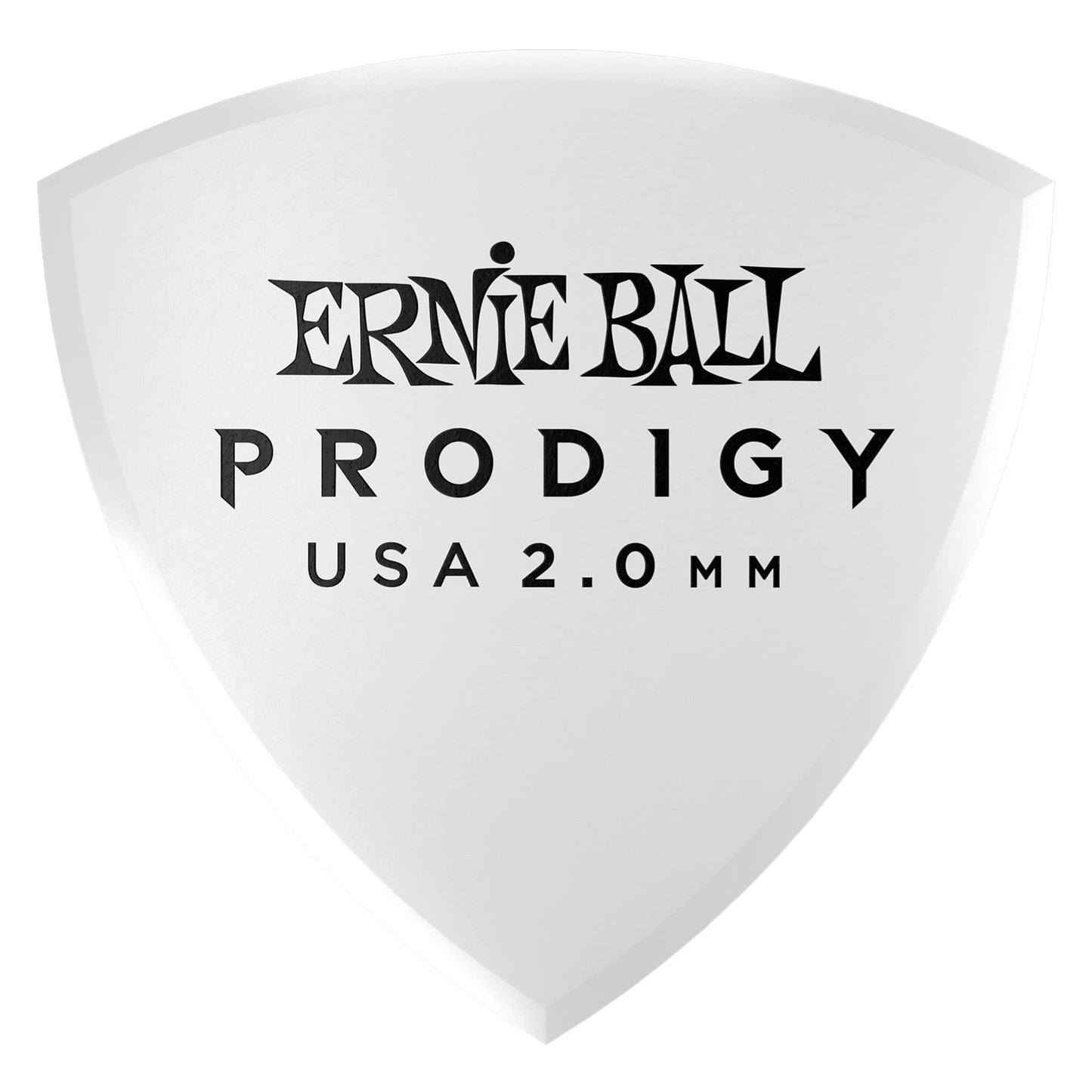 Ernie Ball Prodigy Guitar Picks Large Shield White 2.0mm 6-pack (P093