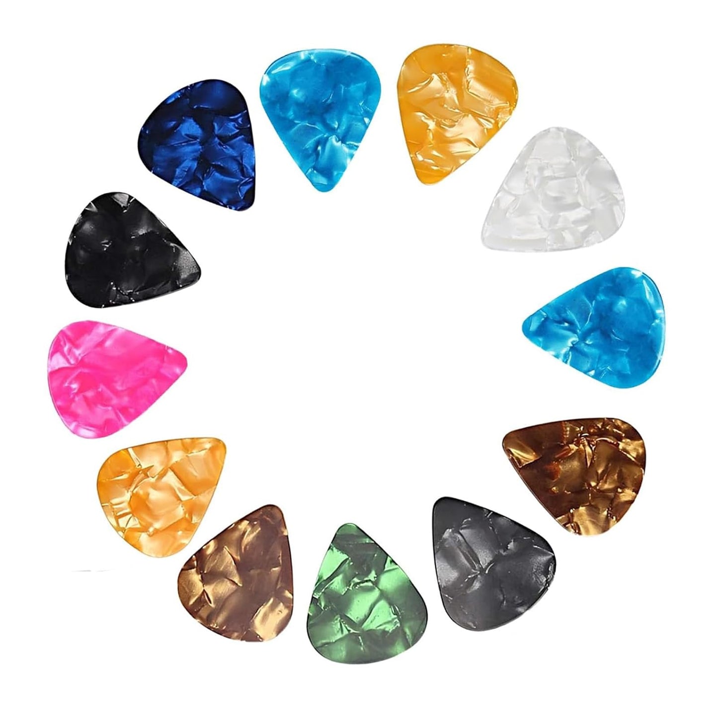 Guitar Picks Set of 12 4 Types 0.02 inches (0.46 mm) 0.03 inches (0.