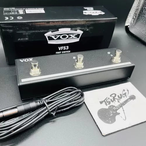 Vox VFS3 3 Button Footswitch for Mini Go Amps w/ Connecting cable genuine New