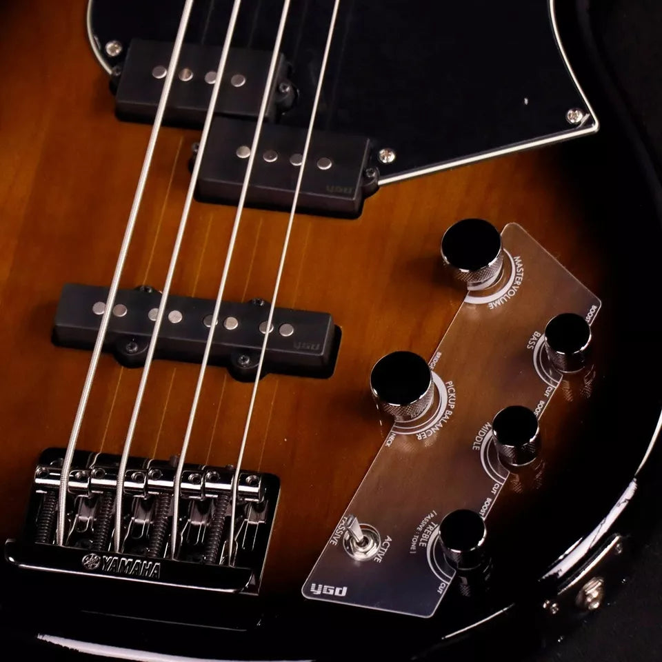 Yamaha BB734A 4 String Electric Bass Guitar Dark Coffee Sunburst w/soft case