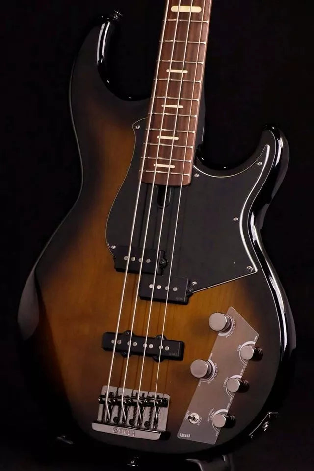 Yamaha BB734A 4 String Electric Bass Guitar Dark Coffee Sunburst w/soft case