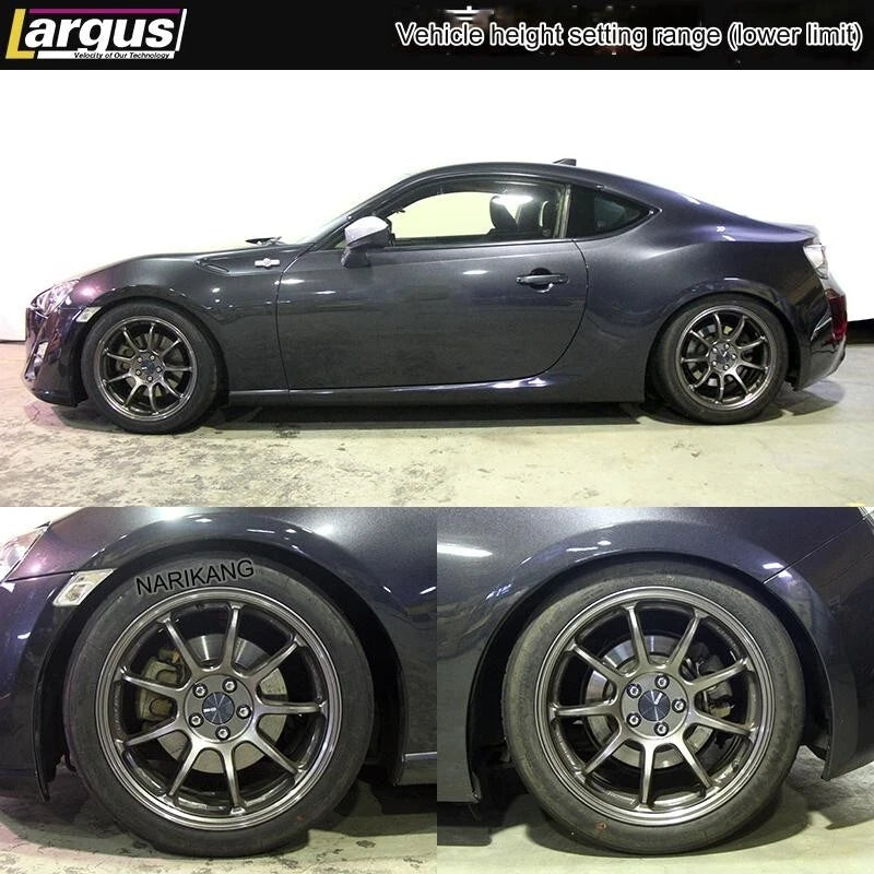 LARGUS FULL ADJUSTABLE COILOVER kit TOYOTA 86 ZN6 2WD SpecSR Vehicle Height