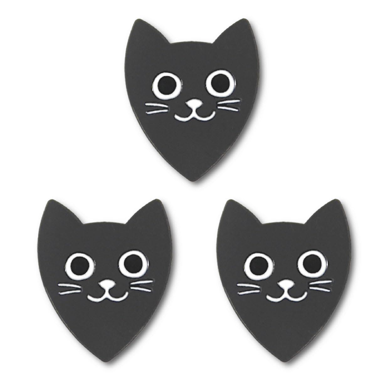 Cat Shaped Pick Guitar Pick (Cat 3p)  Cute  0.04 inch (1 mm)  Set of 3