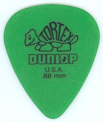 Jim Dunlop 418R Tortex Standard: Green (0.88 mm) 12 Pieces Set