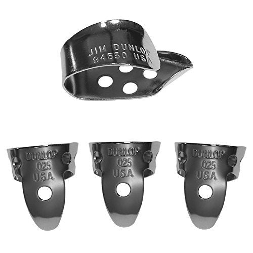 Jim Dunlop Metal Thumb x 1 + Metal Finger Picks x 3