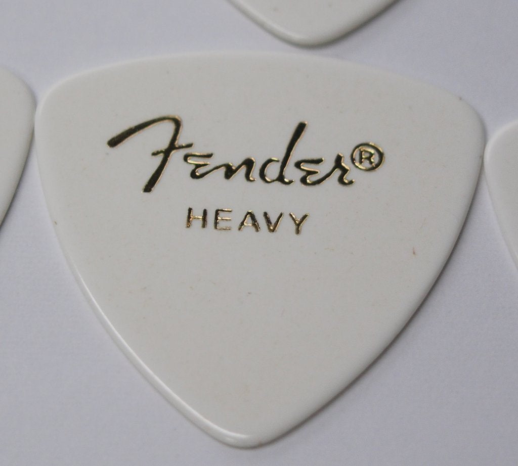 Fender Picks x 10 Triangle Heavy-White