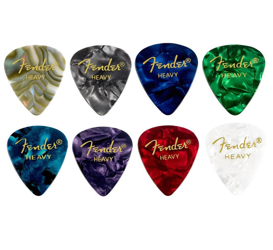 Fender [8 Assorted Colors] 8 Pieces (1 of each color) Teardrop Heavy Gui