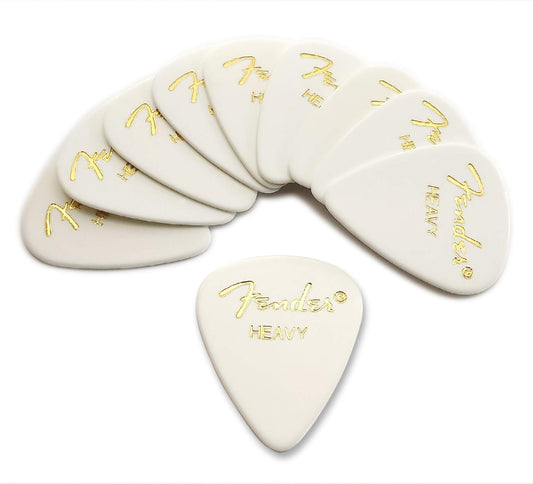 Fender Picks x 10 Teardrop HEAVY-WHT