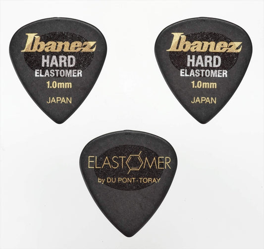 IBANEZ BEL16HD10SHBK Soft Elastomer Picks Hazed Black Pack of 3