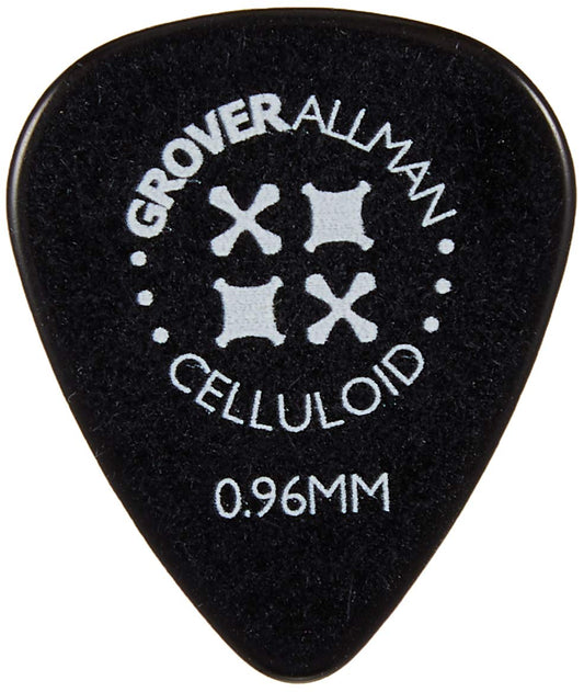 Grover Allman Celluloid  Black  Standard  0.038 inch (0.96 mm)  10 Sheet