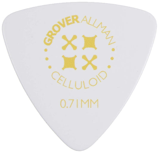 Grover Allman Celluloid  White  Large Triangle  0.03 inch (0.71 mm)  10