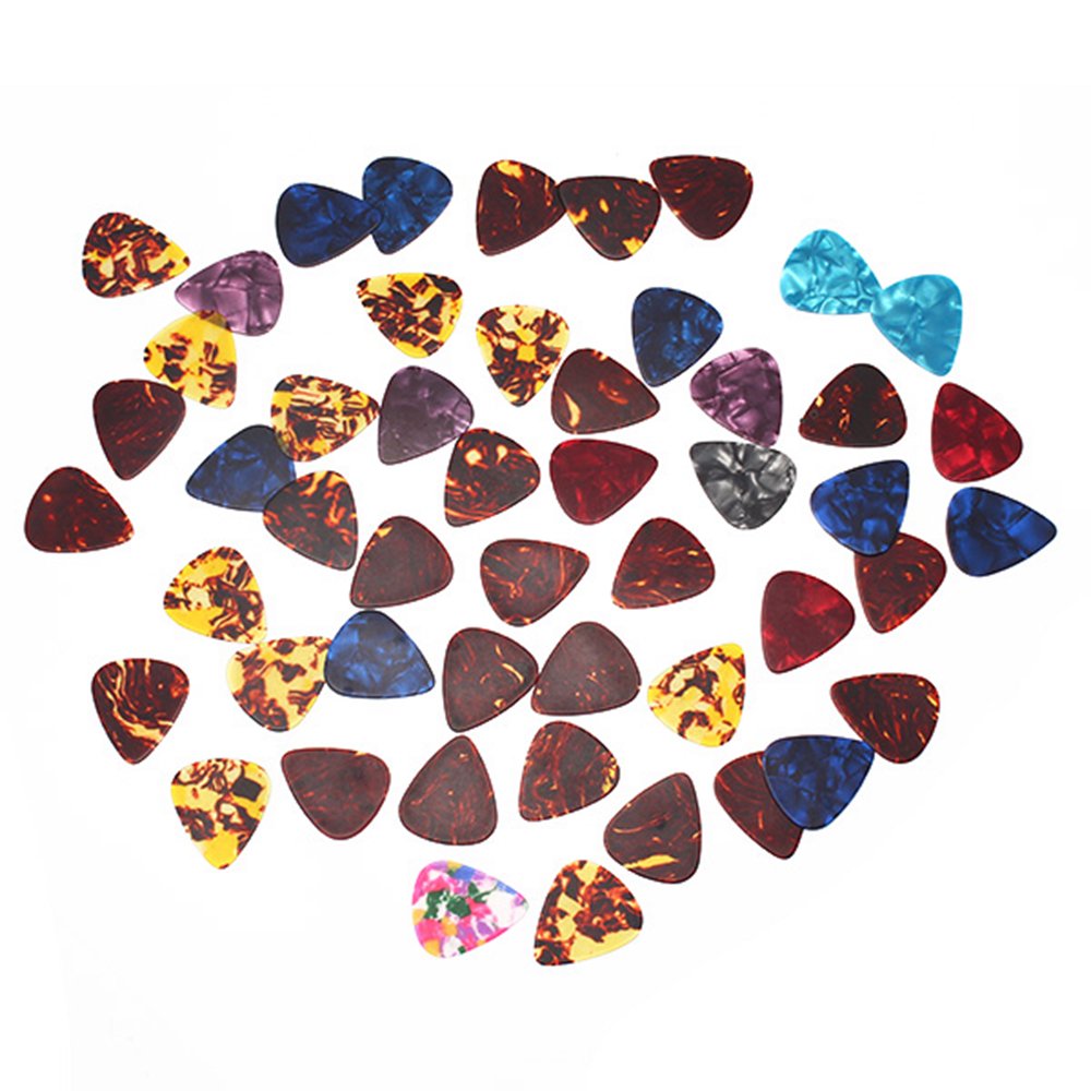 etfbuy Multi Color 1 Set of 50 Made of Celluloid Guitar Picks 0.46 mm Th