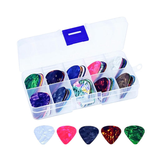 Samcos 30-Piece Guitar Pick Set 0.71mm Thick Comes with Storage Case Med