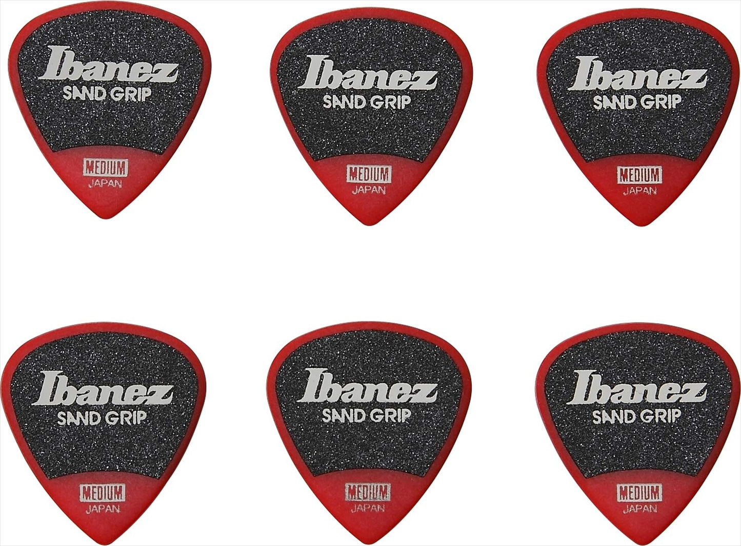 Ibanez Grip Wizard Series Sand Grip Pick PA16MSG-RD RED with anti-slip m