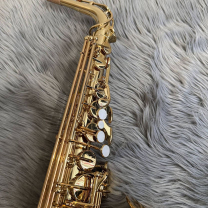 Yamaha YAS-480 Alto Saxophone Sax Gold Brass Eb Key Japan YAS480 w/hard case