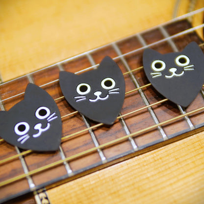 Cat Shaped Pick Guitar Pick (Cat 3p)  Cute  0.04 inch (1 mm)  Set of 3