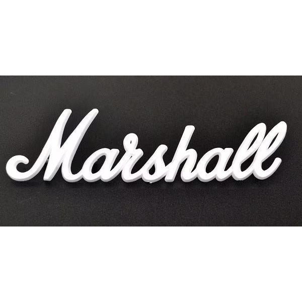 MARSHALL LOGO MARK Head Cabinet Amplifier Large White 5C011020 150mm x 40mm