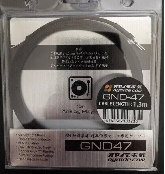 Oyaide genuine Analog Player ground cable GND-47 1.3m Conductor 5N pure silver