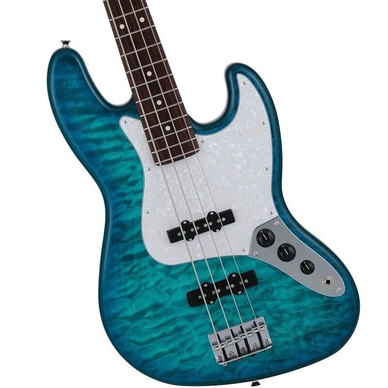 Fender Made in Japan 2024 Collection Hybrid II Jazz Bass Quilt Aquamarine w/gig