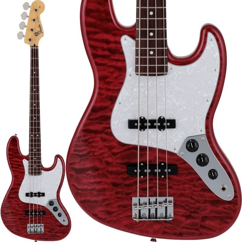 Fender Made in Japan 2024 Collection Hybrid II Jazz Bass Quilt Red Beryl w/gig