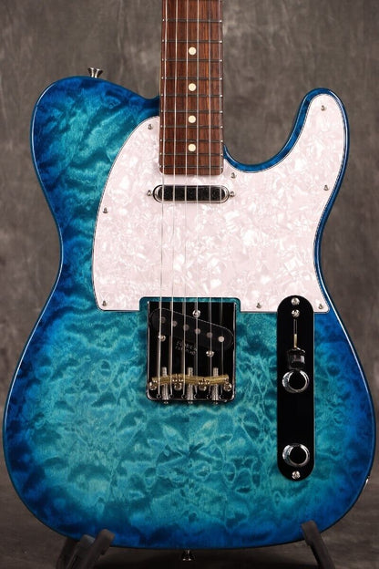 Fender Made in Japan 2024 Collection Hybrid II Telecaster QMT FB Aquamarine