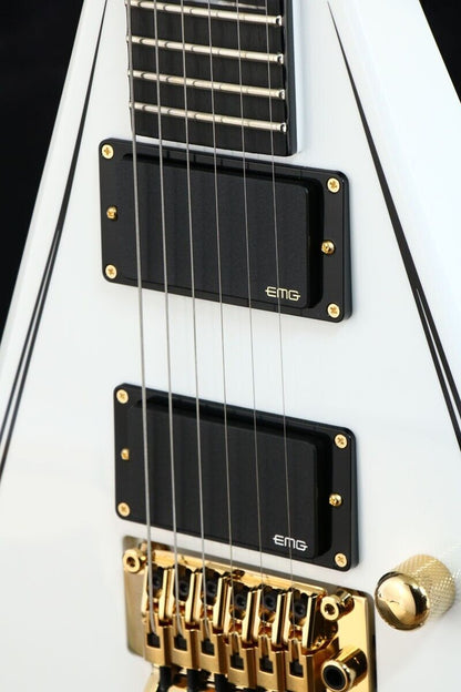 Jackson MJ Series Rhoads RR24-MG White with Black Pinstripes made in japan