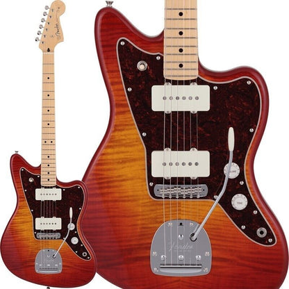 Fender Made in Japan 2024 Collection Hybrid II Jazzmaster Flame Sunset Orange