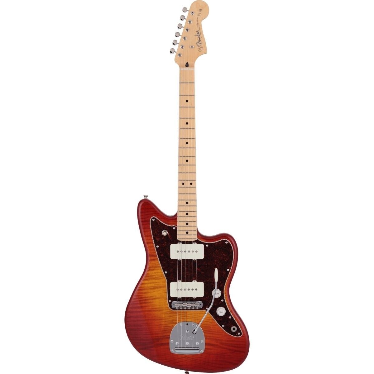 Fender Made in Japan 2024 Collection Hybrid II Jazzmaster Flame Sunset Orange