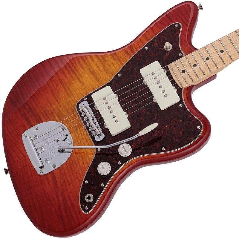 Fender Made in Japan 2024 Collection Hybrid II Jazzmaster Flame Sunset Orange