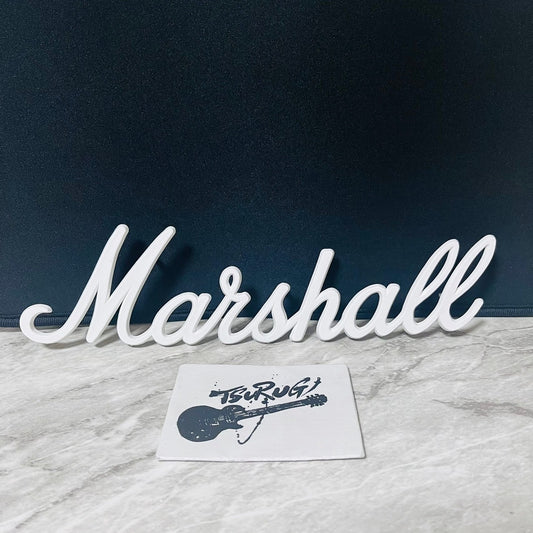 MARSHALL LOGO New MARK Head Cabinet Amplifier Large White 5C011020 270mm x 70mm