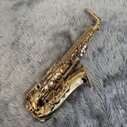 Yamaha YAS-480 Alto Saxophone Sax Gold Brass Eb Key Japan YAS480 w/hard case