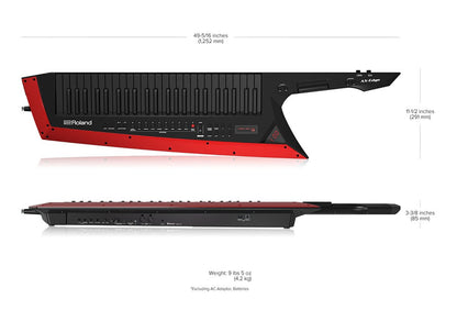 Roland AX-Edge Keytar 49-Key Portable Keyboard Synthesizer Black NEW