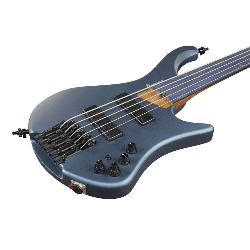 Ibanez EHB1005F-AOM Arctic Ocean 5-string bass headless fretless blue w/bag New