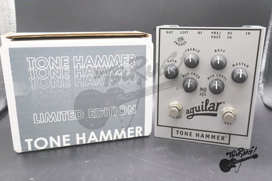 Aguilar Tone Hammer Silver Anniversary Bass Pedal DI OVERDRIVE EQ Preamp New