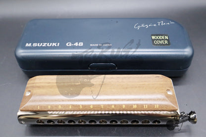 SUZUKI G-48W Chromatic Harmonica Gregoa Series Wooden Cover Model 3-Octave New