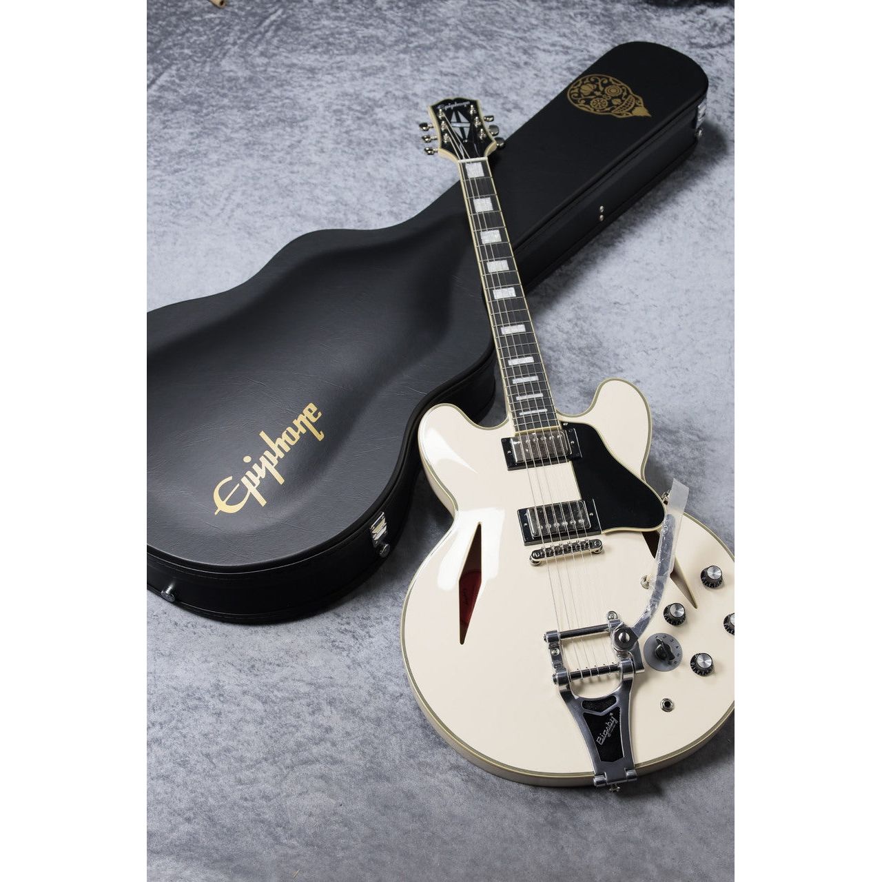 Epiphone Shinichi Ubukata ES-355 Custom Bigsby ver.02 Classic White w/Hard Case New