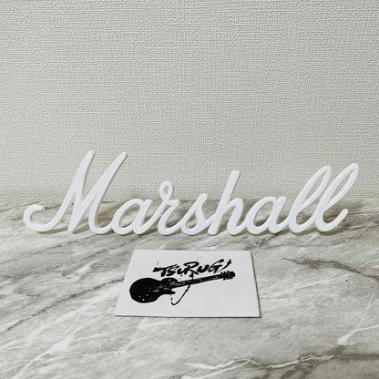 MARSHALL LOGO New MARK Head Cabinet Amplifier Large White 5C011020 270mm x 70mm