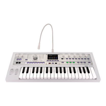 KORG microKORG 2 SYNTHSIZER VOCODER 37 key MK-2 MWH Metallic White w/soft case