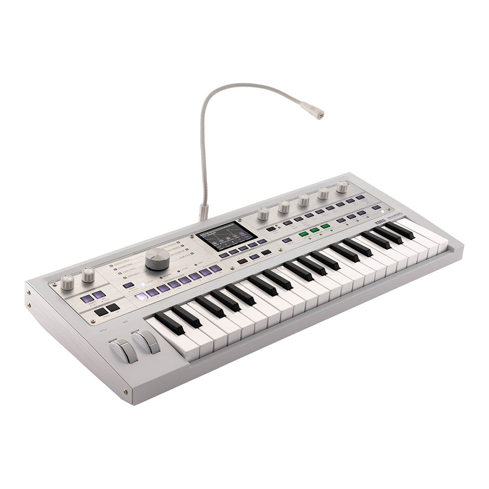 KORG microKORG 2 SYNTHSIZER VOCODER 37 key MK-2 MWH Metallic White w/soft case