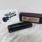 Suzuki Hammond HA-20 key of C Black 10-Holes Harmonica w/Case Genuine New