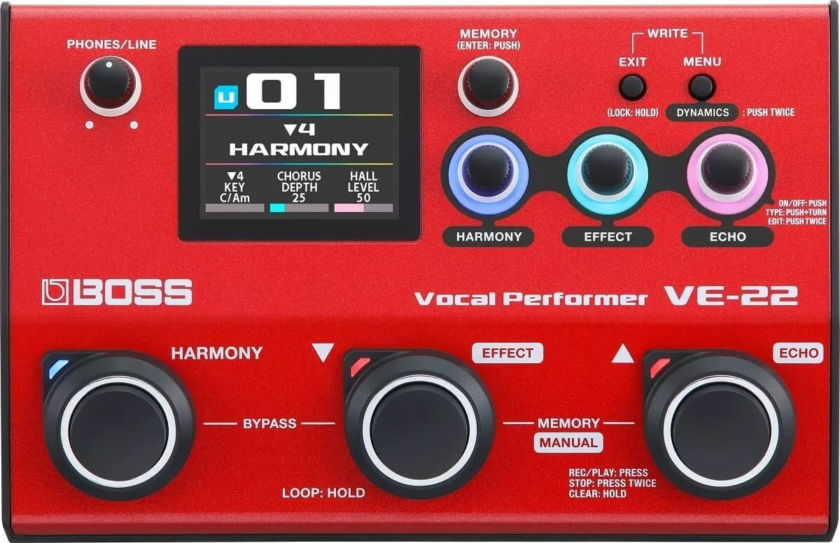 Boss VE-22 Vocal Performer Voice Effects Pedal Genuine product New from JAPAN