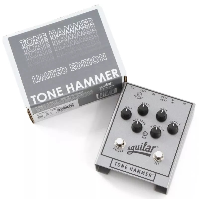 Aguilar Tone Hammer Silver Anniversary Bass Pedal DI OVERDRIVE EQ Preamp New