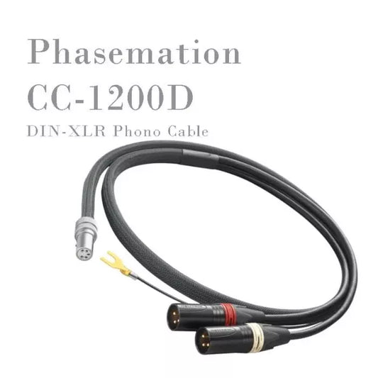 PHASEMATION CC-1200D Balanced transmission Phono Cable 5P DIN - XLR×2 1.2m