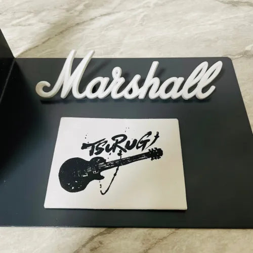 MARSHALL LOGO MARK Head Cabinet Amplifier Large White LOGO00009 150mm x 40mm