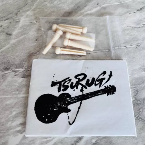 Takamine Bridge Pin Strings Ivory Black Dot Acoustic Electric Guitar Parts New