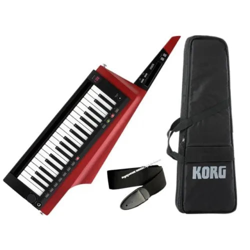 Korg RK-100S 2 RD 37-Keys Translucent RED Keytar Synthesizer Shoulder Keyboard